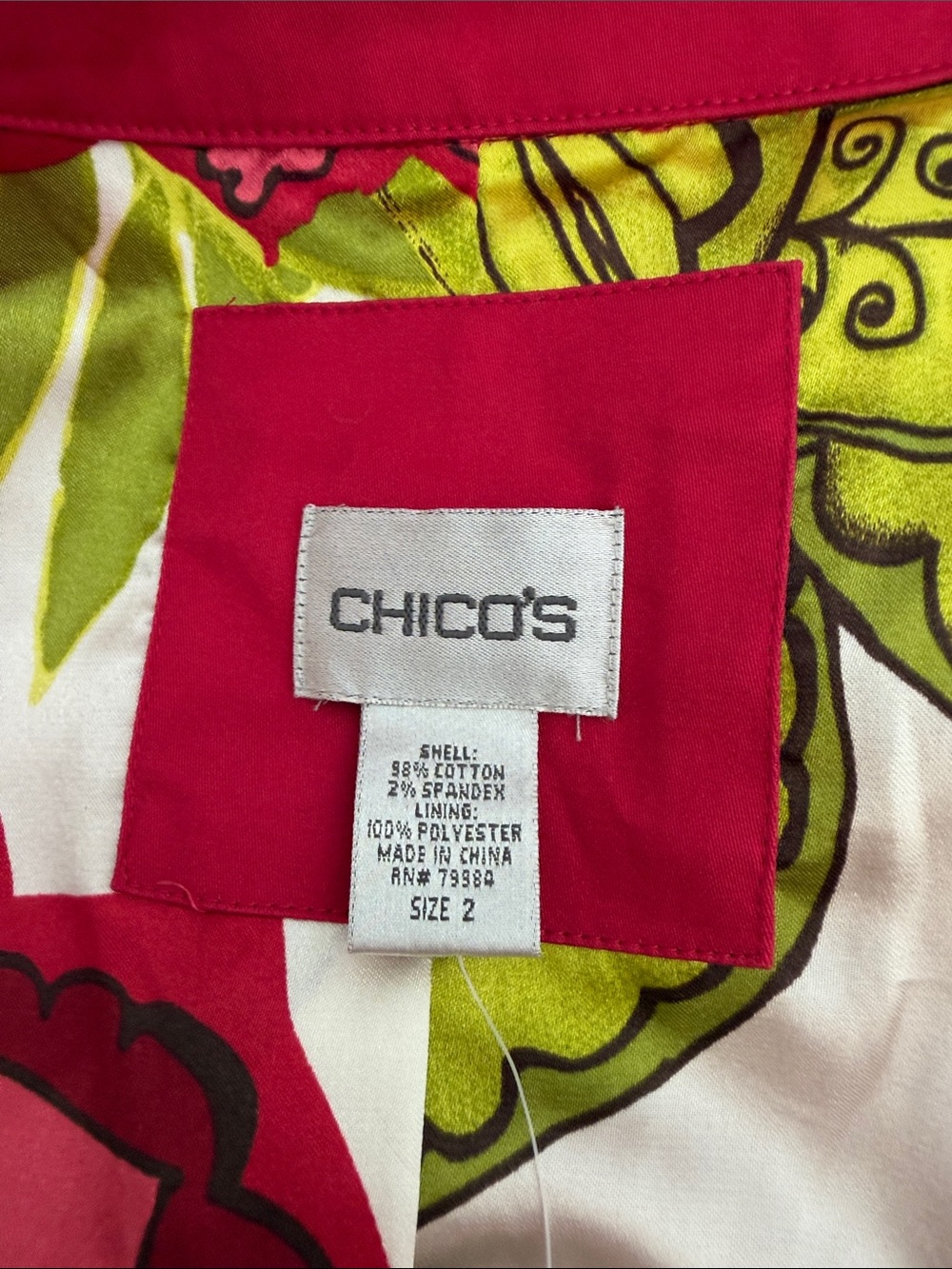 NWT- CHICO’S Bright Raspberry Short-Sleeve Button Jacket - Picture 2 of 7